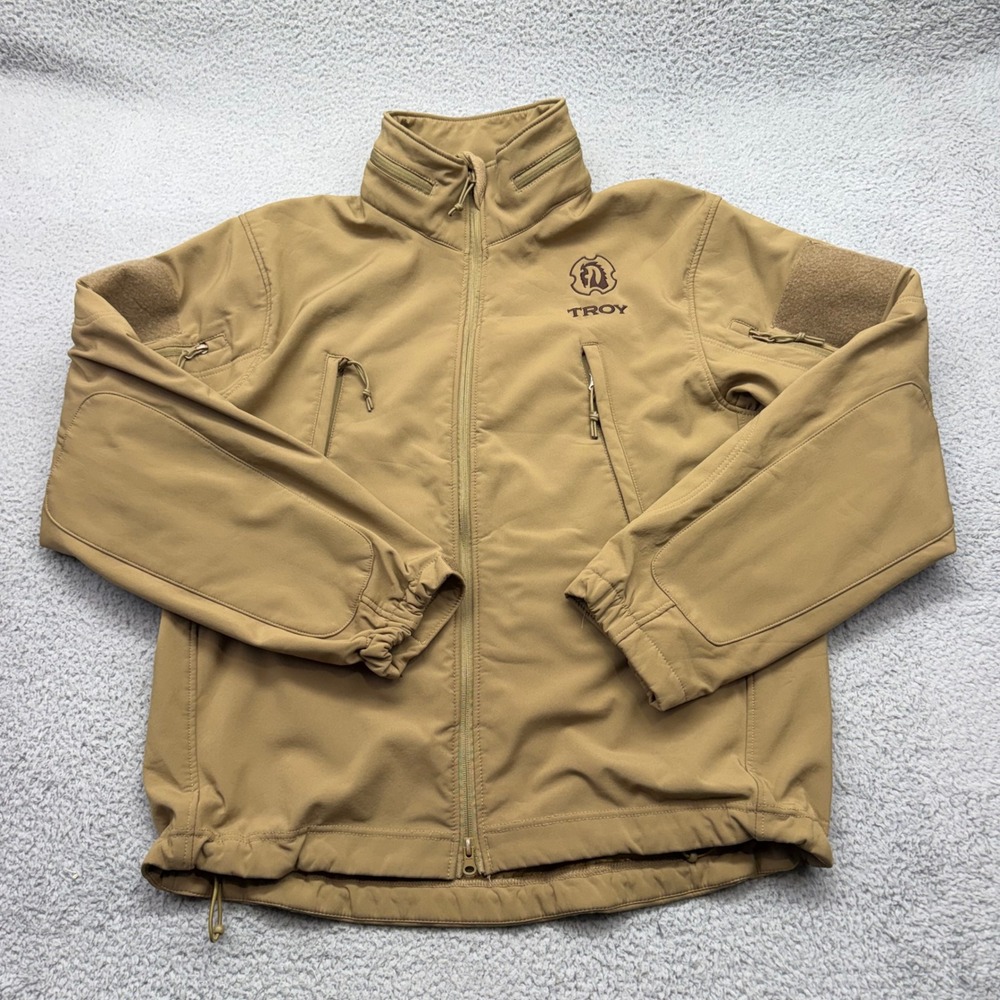 Rothco 9767 Mens Large Coyote Tan Special Ops Tactical Soft Shell Jacket Troy